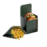 Boîtes à Hamburger et Frites de Luxe Personnalisées avec Logo - Contenants Jetables en Matériaux Recyclés, Impression Évanescente, Papier Kraft
