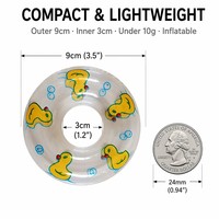 Mini Inflatable Lightweight 10g Pet Swim Ring 9cm Small Animal Float Swimming Bath Aid Duck Pattern 5 Colors Sugar Glider