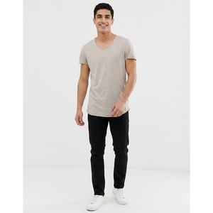 T-shirt pour homme de qualité supérieure, délavé à l'acide, tendance, imprimé intégral, style ample, surdimensionné, faible MOQ, t-shirts pour homme, col en V - Product Image 1
