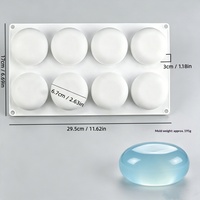 Moule en silicone pour savon artisanal à motifs floraux carrés/ronds/géométriques à 4/6/8 cavités, facile à démouler, emballé individuellement