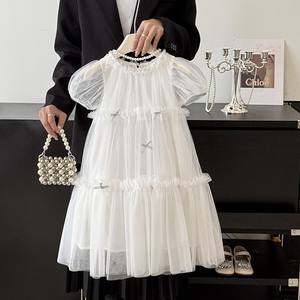 2025 vente en gros <span class=keywords><strong>de</strong></span> haute qualité enfants filles robe <span class=keywords><strong>de</strong></span> princesse été belle bulle manches filles robes Offre Spéciale joli Prince jupe - Product Image 2