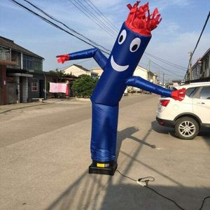 Danseur gonflable jaune <span class=keywords><strong>Smiley</strong></span> avec cheveux rouges, figurine tubulaire ondulante pour promotion en magasin, <span class=keywords><strong>grand</strong></span> ouverture, événement client - Product Image 6