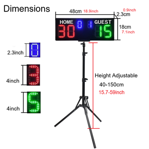 Marcador Digital LED para Tenis y <span class=keywords><strong>Pádel</strong></span> Ganxin, Portátil, con Visibilidad Clara, Seguimiento de Juegos, Control por Reloj y Soporte de Trípode - Product Image 2