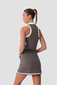 2-delige Gymkleding Voor Dames Nieuw Ademend Mouwloos Polovest En Tennisrok Golfgym Hardlooppakken Tenniskleding Xs - Product Image 4