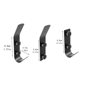 Iron Modern Wall-Mounted Door <b>Hook</b> with Flexible Design for Bedroom Porch Bathroom Kitchen Storage - Product Image 2