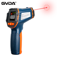 Thermomètre infrarouge numérique LCD GVDA sans contact - Testeur de température -50-390°C - Batterie - ODM - Indice de protection IP55 - Résolution 0,1°C