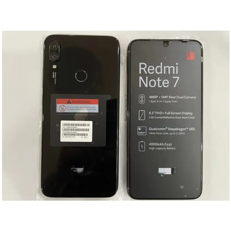 Wholesale of second-hand refurbished mobile phones for redmi xiaomi note 7 No scratches on the appearance
