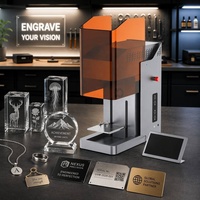 Máquina de Marcado Láser UV de Haz Frío Vmyth Genesis-U 5W 355nm, Grabador de Cristal 3D de Escritorio, Compatible con Windows, iOS y Android, para Regalos y Premios