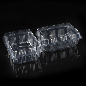 Clear Disposable PET Square Hinged Pet Food Container with Recycled Materials to Go Containers Clear Lids <strong>Cake</strong> <strong>Slice</strong> Containers - Product Image 6