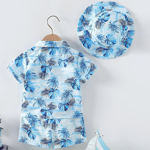 Vêtements d'été pour enfants du fabricant : Ensemble short de plage et chapeau de pêcheur pour bébé garçon, motif noix de coco - Product Image 2