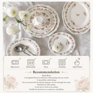 Service de table en céramique <span class=keywords><strong>bleu</strong></span> <span class=keywords><strong>et</strong></span> <span class=keywords><strong>blanc</strong></span> à motif floral de roses de luxe, peint à la main, vaisselle vintage en <span class=keywords><strong>porcelaine</strong></span> française, assiettes, bols, tasses, mariage - Product Image 4