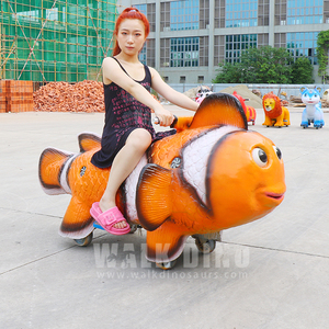 Animaux à chevaucher motorisés pour enfants, colorés, à piles, en peluche - Product Image 3