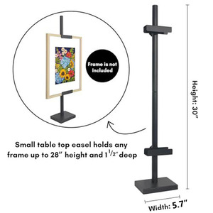 Tabletop khung hình đứng, có thể điều chỉnh cho khung hình lên đến 28 "H, khung màu đen chủ đứng bảng easels cho hiển thị - Product Image 5