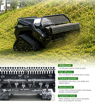 Robot tondeuse débroussailleuse diesel télécommandée 800 mm pour défrichage tout-terrain