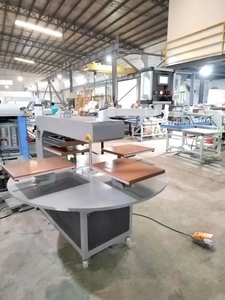 16x24 khí nén ROTARY 4 trạm Máy ép nhiệt với Laser alignment cho kỹ thuật số Báo Chí nóng thể thao Polo T-Shirt tay áo - Product Image 4