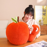 Simulation petit hérisson grande pomme dessin animé mignon amovible PP coton jouets en peluche voiture peluche Composite oreiller coussin pour les filles
