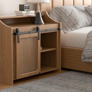 Kit de Herrajes para Puerta Corredera Tipo Granero, Riel de Acero al Carbono Negro para Puertas Simples/Dobles, <span class=keywords><strong>Cocina</strong></span>/TV/Armario - Product Image 1
