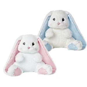 Blue Long Ear Bunny Soft Toys Easter Day Gifts Cartoon Sublimation Name Plush Easter Rabbit Toys