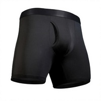 Boxers mi-hauts pour hommes en bambou tricoté, imprimés, extensibles, respirants, séchage rapide, taille élastique, confortables pour le quotidien et les loisirs