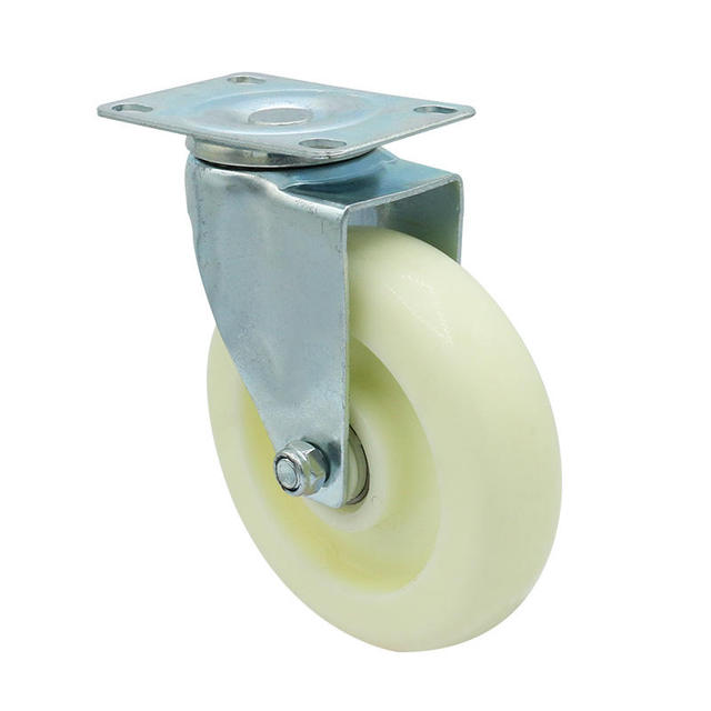 Medium Duty PU Caster Wheel with Threaded Stem Brake Load Capacity Ball Bearing PVC Wheels Load Capacity Swivel Rigid Casters
