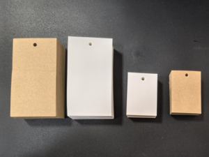 Grosir tag gantung kertas Kraft bentuk kustom tali katun kosong murah tag garmen dan sepatu cetak - Product Image 4