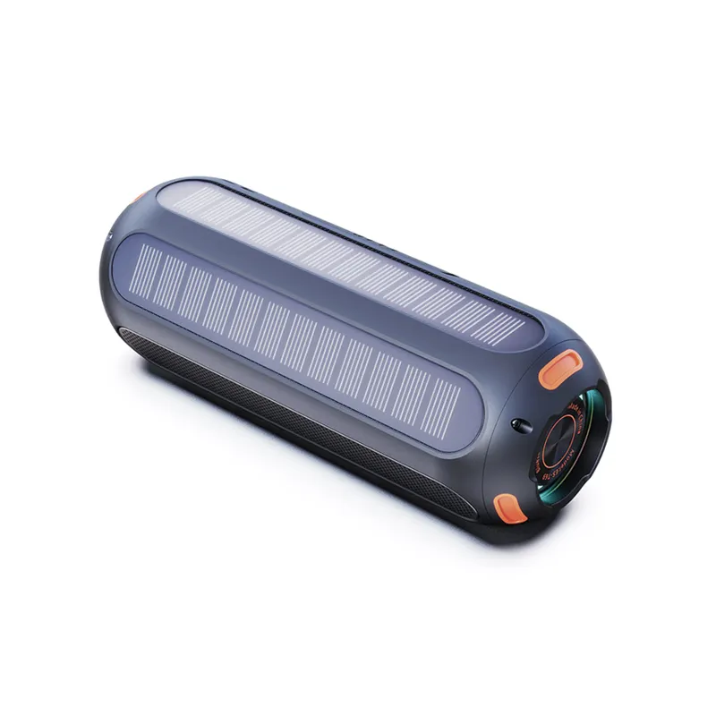 T69 Pro Carregamento Solar Portátil LED Tocha Luz de dente Alto falante para iphone Suporte ao ar livre Rádio FM 1200mAh Bateria embutida