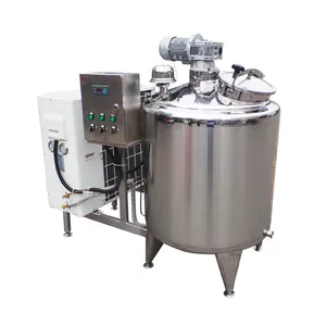 Refroidisseur de lait en acier inoxydable 200l 300l machine de refroidissement des produits laitiers réservoir de refroidissement du lait avec système de réfrigération