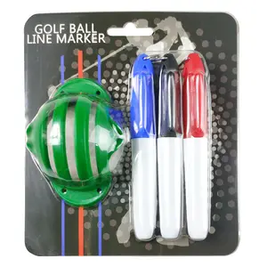 Set di pennarelli per palline da Golf personalizzati a 3 linee di alta qualità Set di Blister Kit di allineamento per palline da Golf ausili per l'allenamento del Golf per i rivenditori