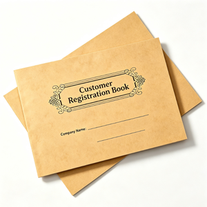 Libro di Registrazione Clienti in Carta Kraft, Registro Visitatori Personalizzato per Uso Reception Aziendale - Product Image 5