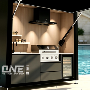 Luxury Design Garden Modular Aluminum Alloy <strong>Outdoor</strong> <strong>Kitchen</strong> Unit BBQ Grill <strong>Outdoor</strong> Camping <strong>Kitchen</strong> Cabinet - Product Image 2