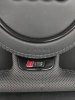 Volant de voiture personnalisé Performance Style RS en cuir perforé et fibre de carbone avec bouton Start/Stop et sélecteur de conduite pour A6/A8