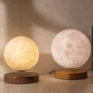 Lámpara de luna de levitación magnética moderna, Base cuadrada, luz flotante, Control táctil, luz de advertencia nocturna regulable, decoración del hogar - Product Image 3