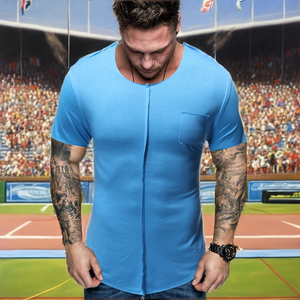 Unisex Cotton/Bamboo Fiber Long Sleeve Sporty <b>Blank</b> Print T-shirt 260g Fabric <b>Weight</b> - Product Image 2