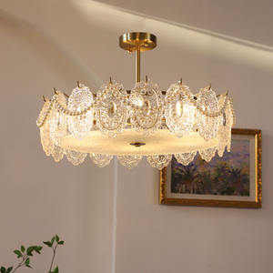 All-Copper French Retro Glass <b>Ceiling</b> <b>Light</b> Chandelier Luxury American Style <b>for</b> <b>Living</b> <b>Room</b> Dining <b>Room</b> Hall Hotel Lighting - Product Image 3