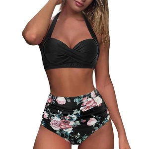 Bikini con estampado grande para mujer, traje de baño liso a la moda, para playa, gran oferta, 2022 - Product Image 4