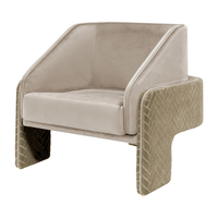 Chaise moderne italienne de loisirs combinée en tissu au design simple et personnalisé Villa Hôtel Maison Salon Salon Dossier Fauteuil