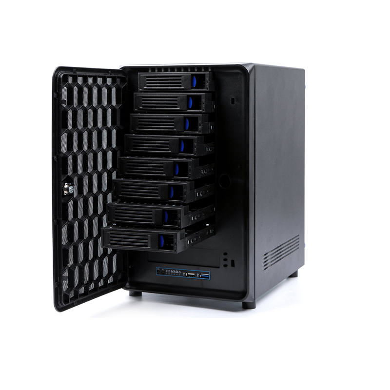 Для хранения в сетевом сервере Дело Портативный мини itx 8 bay Горячая замена серверного шасси для облачного хранилища