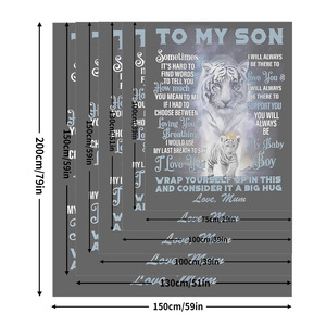 Wholesale Flannel Fleece <b>Blanket</b> Printing With Logo 100% Polyester Warm Soft Sofa Throw <b>Blankets</b> for Winter King Size - Product Image 4