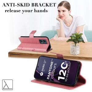 मोटो जी 84 जी 54 जी 32 जी 14 जी 72 जी 73 जी 23 जी 23 जी 53 जी 62 जी 52 जी 52 जी 22 पी चमड़े के फ्लिप वॉलेट फोन केस - Product Image 2