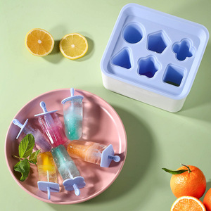 Nhà làm bền vững Silicone Popsicle khuôn dễ dàng-to-demould <span class=keywords><strong>Ice</strong></span> <span class=keywords><strong>Cube</strong></span> hình dạng nhựa thực phẩm khuôn cho <span class=keywords><strong>Ice</strong></span> Cream công cụ - Product Image 4