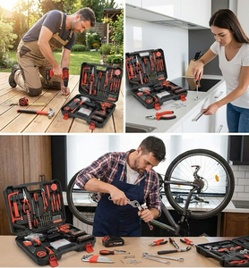 Ensemble d'outils ménagers DIY de 112 pièces avec clé hexagonale, perceuse électrique 12V - Outils à main OEM dans une boîte à outils (kit de réparation) - Product Image 5