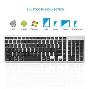 Teclado Inalámbrico Ultrafino y Silencioso de Perfil Bajo con 102 Teclas en Francés y Español para Computadora Portátil y PC - Product Image 6