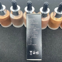 Sıcak 10-Color nötr LOGO ile parlak sıvı fondöten çoklu kullanım koyu makyaj parlatıcı çözüm damlalık dış ticaret için