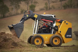 Fabriqué en Chine, chargeur hydraulique 3T 0,4m³, godet à roche puissant, charge moyenne 0,9T, engin de terrassement, <span class=keywords><strong>mini</strong></span>-chargeur compact 375B - Product Image 4