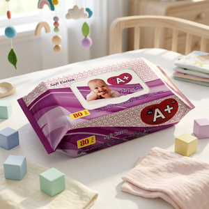 <span class=keywords><strong>Toallitas</strong></span> Húmedas Desechables para Bebés Recién Nacidos, Libres de Alcohol, con Agua Pura, 80/120 Unidades, Marca Personalizada, Fabricación OEM en China - Product Image 5