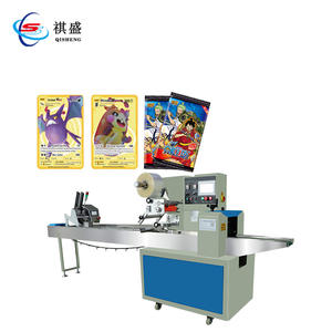 Envoltório De Fluxo De Cartão De Papel Plástico Máquina De Embalagem De Selagem Coletor Topps Scratch Trading Game Card Travesseiro Máquina De Embalagem - Product Image 1