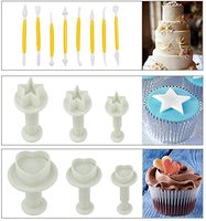 Outils à gâteau 14 ensembles (46 pièces) fleur Fondant gâteau Sugarcraft Kit de décoration moule à biscuits glaçage plongeur Cutter outil