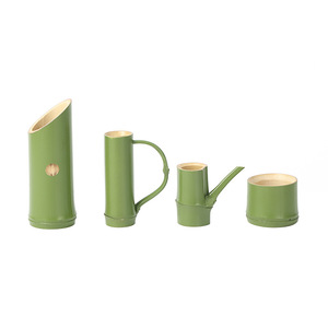 Japanese Style Sake Set Bamboo Green Ceramic 1-100Ml Eco Friendly Beverage Serving - Product Image 2