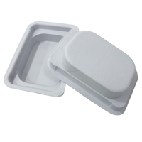Boîte à savon en pulpe moulée pour savon liquide, matériaux recyclés écologiques avec laminage brillant ou mat