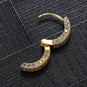 <strong>Frozen</strong> Sparkling <strong>Earrings</strong> Made of Brass with 18K Gold Plating, Double Row Zircon Diamond Hoop <strong>Earrings</strong>. - Product Image 5
